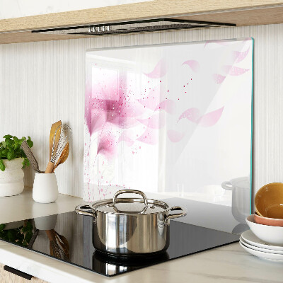 Planche à découper en verre Fleurs dans les tons de rose