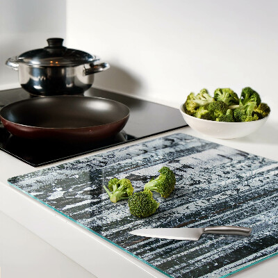 Planche à découper verre Forêt de bouleaux dans un paysage hivernal