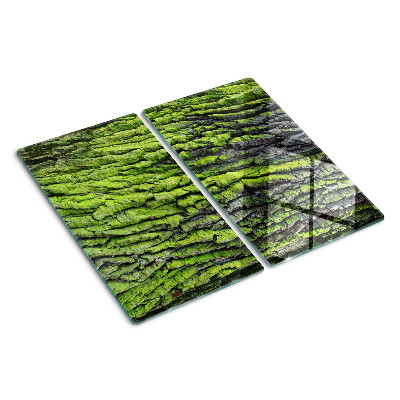 Planche à découper verre Écorce d'arbre verte