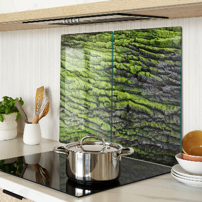 Planche à découper verre Écorce d'arbre verte