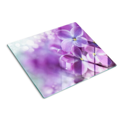 Planche à découper verre Fleurs aux tons violets