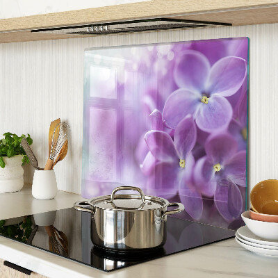 Planche à découper verre Fleurs aux tons violets