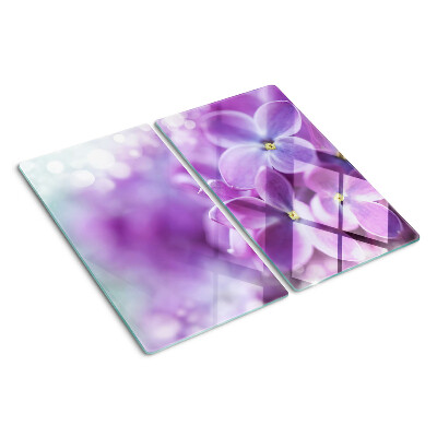 Planche à découper verre Fleurs aux tons violets