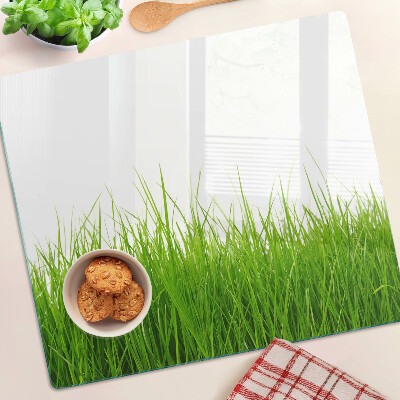 Planche à découper en verre L'herbe au soleil