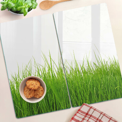 Planche à découper en verre L'herbe au soleil