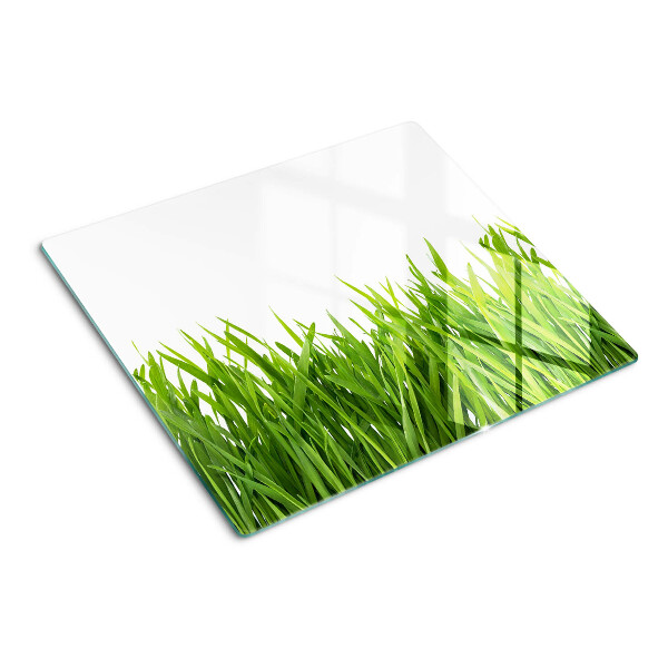 Planche à découper verre herbe verte