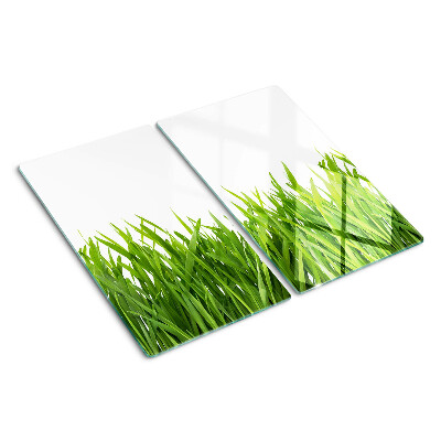 Planche à découper verre herbe verte
