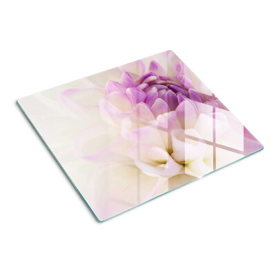 Planche à découper en verre Une composition florale dans les tons violets