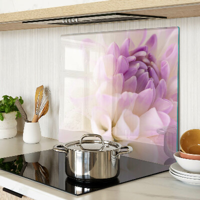 Planche à découper en verre Une composition florale dans les tons violets