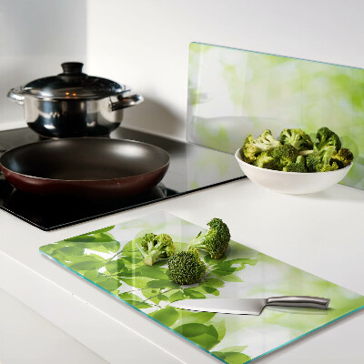Planche à découper verre Feuilles vertes à la lumière