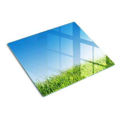 Planche à découper en verre Prairie verte sous un ciel bleu