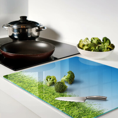Planche à découper en verre Prairie verte sous un ciel bleu