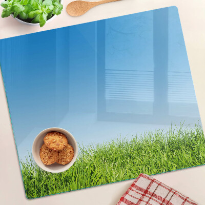 Planche à découper en verre Prairie verte sous un ciel bleu