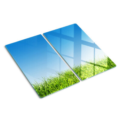 Planche à découper en verre Prairie verte sous un ciel bleu