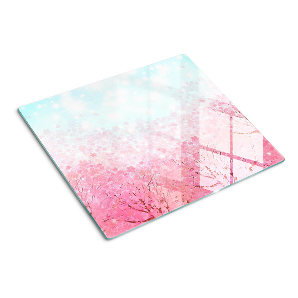 Planche à découper verre Motifs de fleurs de Sakura