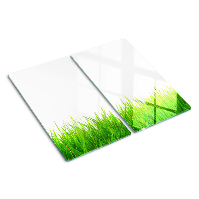 Planche à découper verre herbe verte