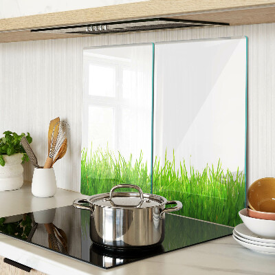 Planche à découper verre herbe verte