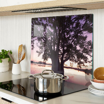 Planche à découper verre Arbre au coucher du soleil