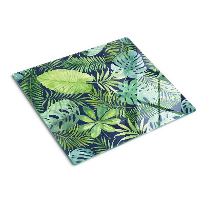 Planche à découper verre végétation tropicale
