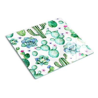 Planche à découper verre Cactus et plantes succulentes