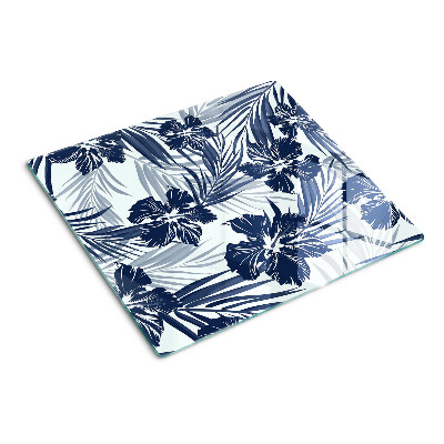 Planche à découper verre Motif floral tropical