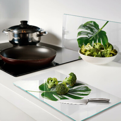 Planche à découper en verre Feuilles de Monstera