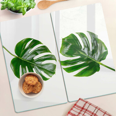 Planche à découper en verre Feuilles de Monstera
