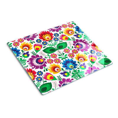 Planche à découper en verre Motif folklorique floral