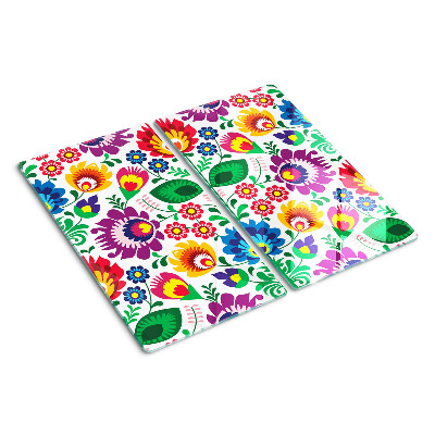 Planche à découper en verre Motif folklorique floral