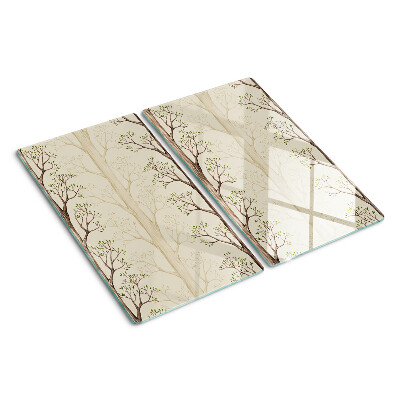 Planche à découper verre Motif de branches d'arbres avec feuilles
