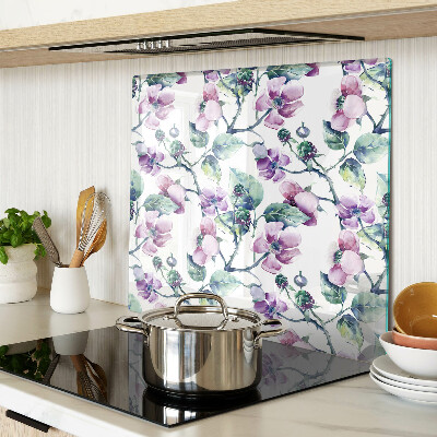Planche à découper verre Motif floral Magnolia