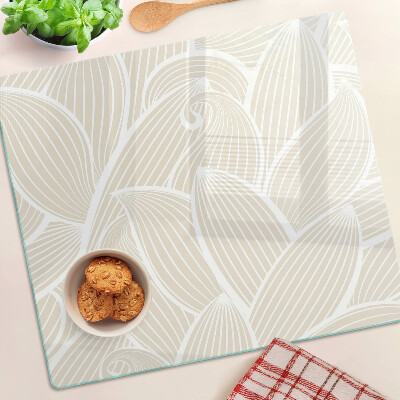 Planche à découper verre Feuilles au motif délicat