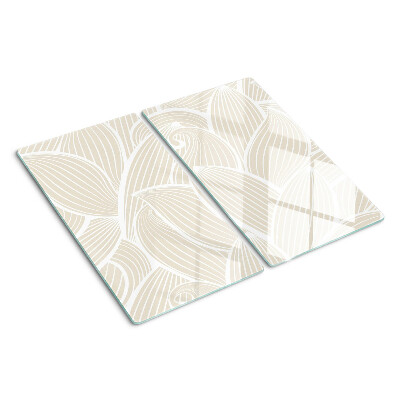 Planche à découper verre Feuilles au motif délicat