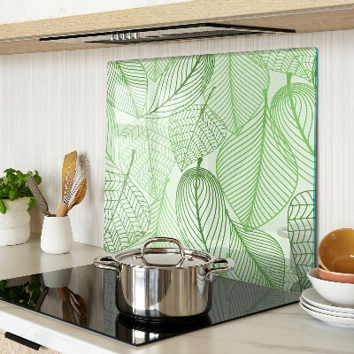 Planche à découper en verre Feuilles dans des tons de vert
