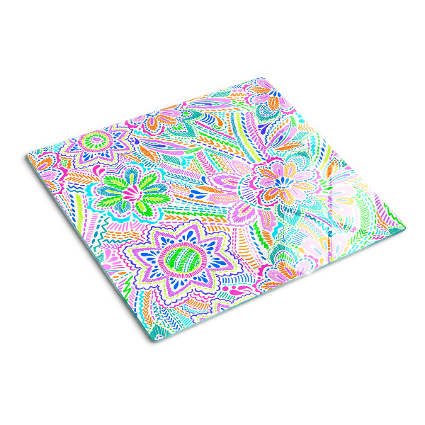Planche à découper verre Motif floral de style bohème