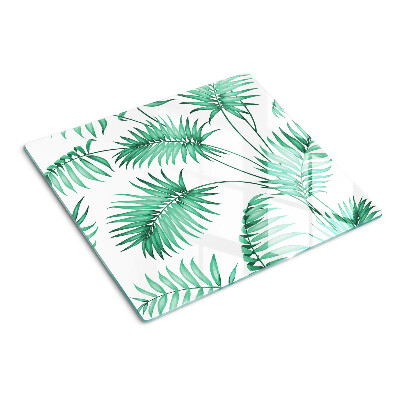 Planche à découper verre feuilles de palmier