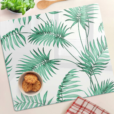 Planche à découper verre feuilles de palmier