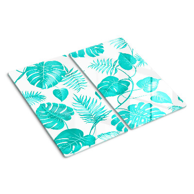 Planche à découper verre Feuilles tropicales dans des tons de vert