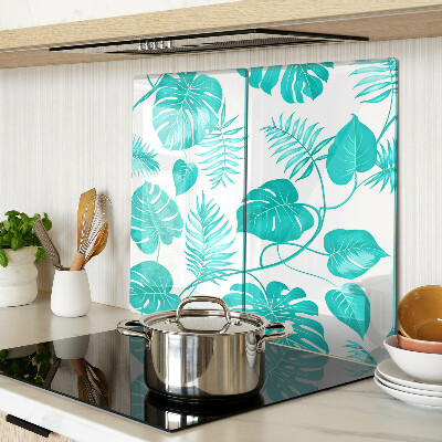 Planche à découper verre Feuilles tropicales dans des tons de vert