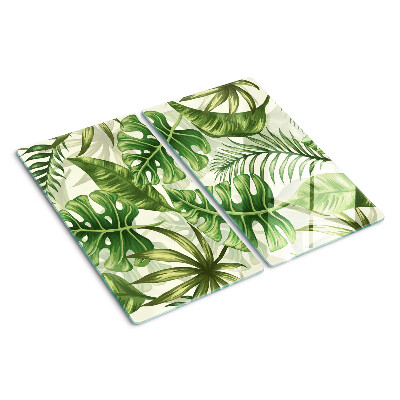 Planche à découper verre Feuilles tropicales