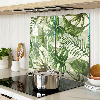 Planche à découper verre Feuilles tropicales