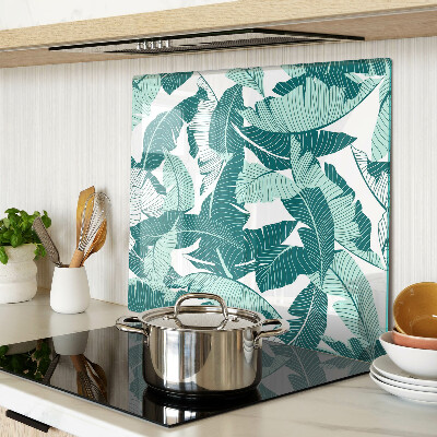 Planche à découper en verre Feuilles tropicales dans des tons de vert