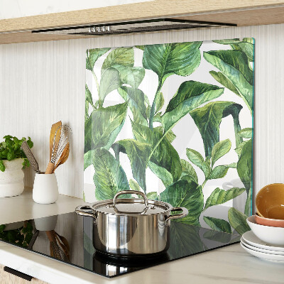 Planche à découper en verre Feuilles de plantes tropicales