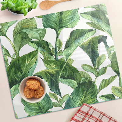 Planche à découper en verre Feuilles de plantes tropicales
