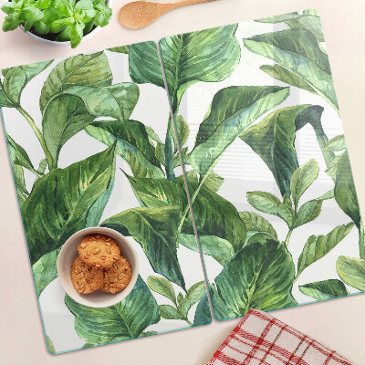 Planche à découper en verre Feuilles de plantes tropicales