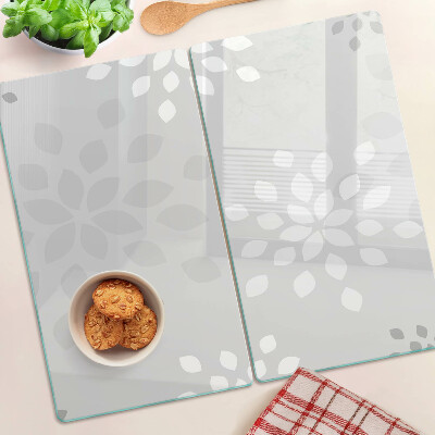 Planche à découper verre Motif floral avec des feuilles