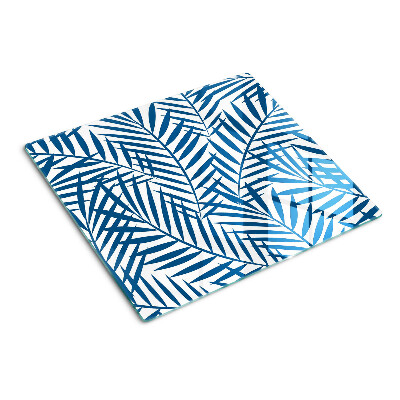 Planche à découper verre Feuilles de palmier dans des tons de bleu