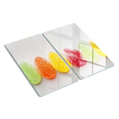 Planche à découper verre Des bonbons aux couleurs de l'arc-en-ciel