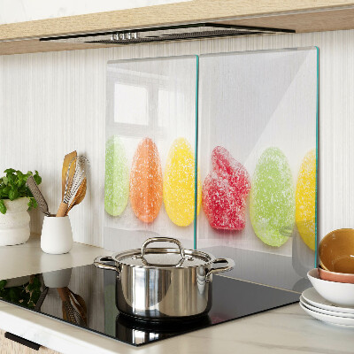Planche à découper verre Des bonbons aux couleurs de l'arc-en-ciel
