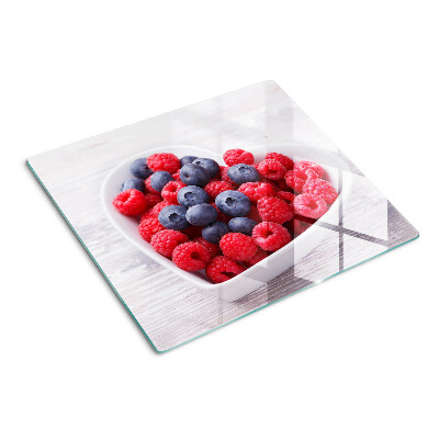 Planche à découper verre Fruits en forme de cœur
